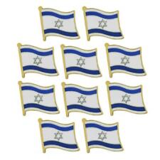 10 ISRAEL FLAG PINS 0.5