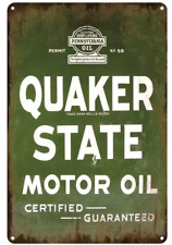Quaker State Motor Oil Vintage Novelty Metal Sign 8
