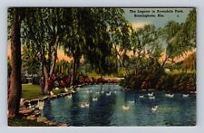 Birmingham AL-Alabama, the Lagoon in Avondale Park, Vintage Souvenir Postcard picture