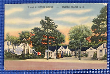 Vintage c1940's T & C Motor Court Myrtle Beach SC Postcard picture