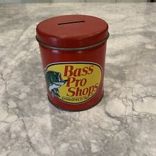 BASS PRO SHOPS TIN Bank ADVERTISING VINTAGE TACKLE FISHING BIG MOUTH CAN picture