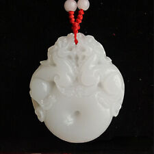 Antique White Jade Pendant Double Brave Jade Pendant Collection Chinese picture