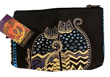 Laurel Burch Cotton Canvas Cosmetic Bag Polka Dot Cats - LB4880PP Makeup Bag picture