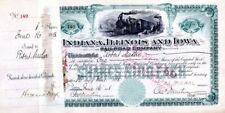 Indiana, Illinois and Iowa Railroad Co. signed by Francis Marion Drake - Autogra picture