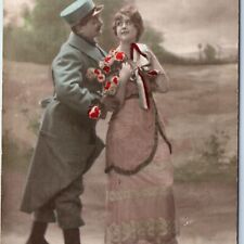 c1910s French Romantic Happy New Year RPPC Hand Colored Love Real Photo PC A136 picture