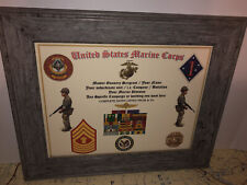 U.S.M.C. - MASTER GUNNERY SERGEANT E-9 / VETERAN RIBBON RACK PRINT w/AWARDS picture