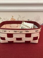 Longaberger 2014 SUMMER CELEBRATIONS SM RED/WHT CHK CADDY BSKT W/ANTS NEW/TAGS picture