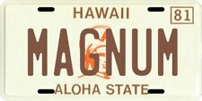 Magnum PI Tom Selleck TV Show 1980 Hawaii License plate picture