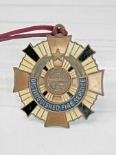 Vintage Distinguished Fire Service Medal - State of Ohio 1985 Metal Enamel 2.5