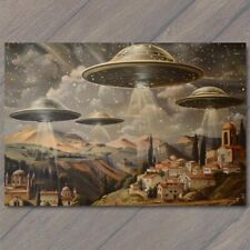 POSTCARD Alien God Civilization Religious Deity Ceremony Sacred Ritual Spaceship picture