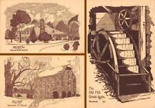 3~Postcards  Bernardsville, NJ New Jersey  OLD MILL INN & OLD MILL~Water Wheel picture