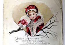 1892 Demorest's Family Magazine January Month Victorian Calendar Child picture
