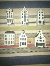 Set of 6 Houses- Blue Delft's Exclusively made for KLM by BOLS Amsterdam picture