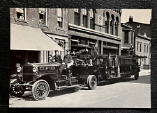 Postcard Reproduction 1917 Ahrens-Fox Fire Truck Tractor Ladder Cincinnati OH picture