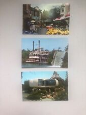 3 Vintage Disneyland Magic Kingdom Park Postcards picture