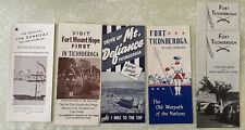 Vintage Ticonderoga pamphlet Lot Five Unique Pamphlets Fort Mount Hope Champlain picture