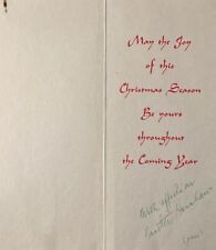 Legendary Jazz & Popular Singer ANNETTE HANSHAW Rare Signed Christmas Card picture