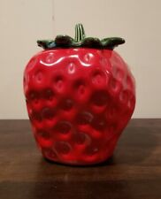 Vintage McCoy Pottery Red Strawberry Cookie Jar 263 picture