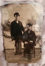 Tintype of Two 1870s Western Gentlemen Cowboys Awesome Image   picture