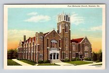 Newnan GA-Georgia, First Methodist Church, Antique, Vintage Postcard picture