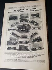 ◇ Original 1896 print ad MILTON CAR WORKS railroad cars pictures Milton Pennsylv picture