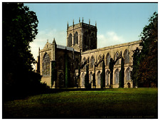 England. Milton. The Abbey Church of Milton Dorset. Vintage Photochrome by P.Z picture