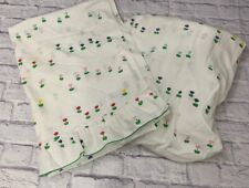Vintage Sheet Set Tulips Ruffle Twin picture