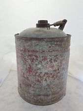 Vintage Two Gallon, Galvanized Metal Gas Can, Wood Handle picture