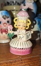 Vintage HTF 1950'S ENESCO SWEET SHOPPE GIRL BELL FIGURINE RARE LOOK picture