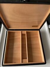 Davidoff Zino Travel Humidor Black Leather With Humidity Controlled Unit. picture