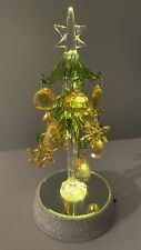 Vintage Hand Blown Lighted Christmas Tree With 12 Ornaments picture