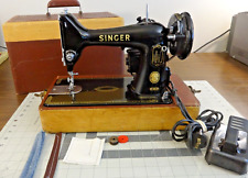 1956 SINGER 99K Sewing Machine w/Case - 3/4 Size - SERVICED/TESTED - Quilting picture