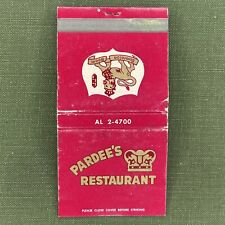 Vintage Matchbook Pardee’s Restaurant Everett Washington Matches Unstruck picture