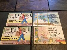 4 Mid-Century Chicago Postcards, Board of Trade, Soldier Field picture
