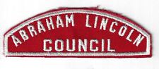 Abraham Lincoln Council Red & White Strip RWS WHT Bdr. [IND-011] picture