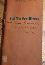 VINTAGE 1916 SWIFT'S FERTILIZERS INFORMATION & ADVERTISING POCKET NOTEBOOK picture