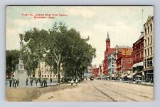 Worcester MA-Massachusetts, Front St Looking West From Salem, Vintage Postcard picture