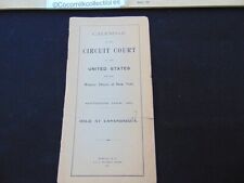 Vintage 1901 Calendar of the Circuit Court Western District of NY Canandaigua NY picture