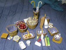 Longaberger J.W. Collection Collectors Club 8 Miniature Baskets and extras LOOK picture