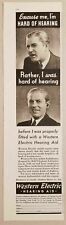 1936 Print Ad Western Electric Hearing Aids Happy Man New York,NY picture