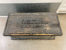 🔥 Historic Antique Americana Old West Argo GOLD Mine Mining Wood Tool Chest, CO picture
