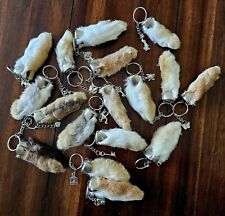 Real Rabbits Foot Key Chain with Charm Lucky picture