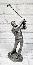 Vtg 1988 Michael MA Ricker Heavy Pewter Golfer Figurine Golfing 9