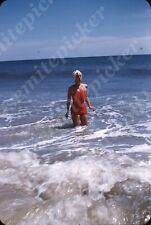 Sl44  Original Slide  1950’s  pretty young lady  Ocean View 450a picture
