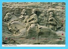 Confederate Memorial Carving Davis Lee Jackson Unposted Postcard 4