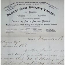 1885 Antique Letterhead - DWELLING HOUSE Insurance Company - Meyersdale, PA picture