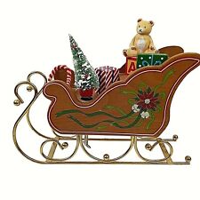 Vintage Musical Christmas Sleigh George Good Animated Tree Rotates Silver Bells picture