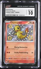 Pokemon Card Charander Shiny 109/091 Paldean Fates CGC Graded GEM Mint 10 picture