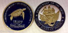 NAVY TRUSTY SHELLBACK  ORDER OF THE DEEP TURTLE  CHALLENGE COIN picture