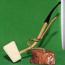 BLOCKMEERSCHAUM with PANELS *N. MINT* Estate Pipe picture